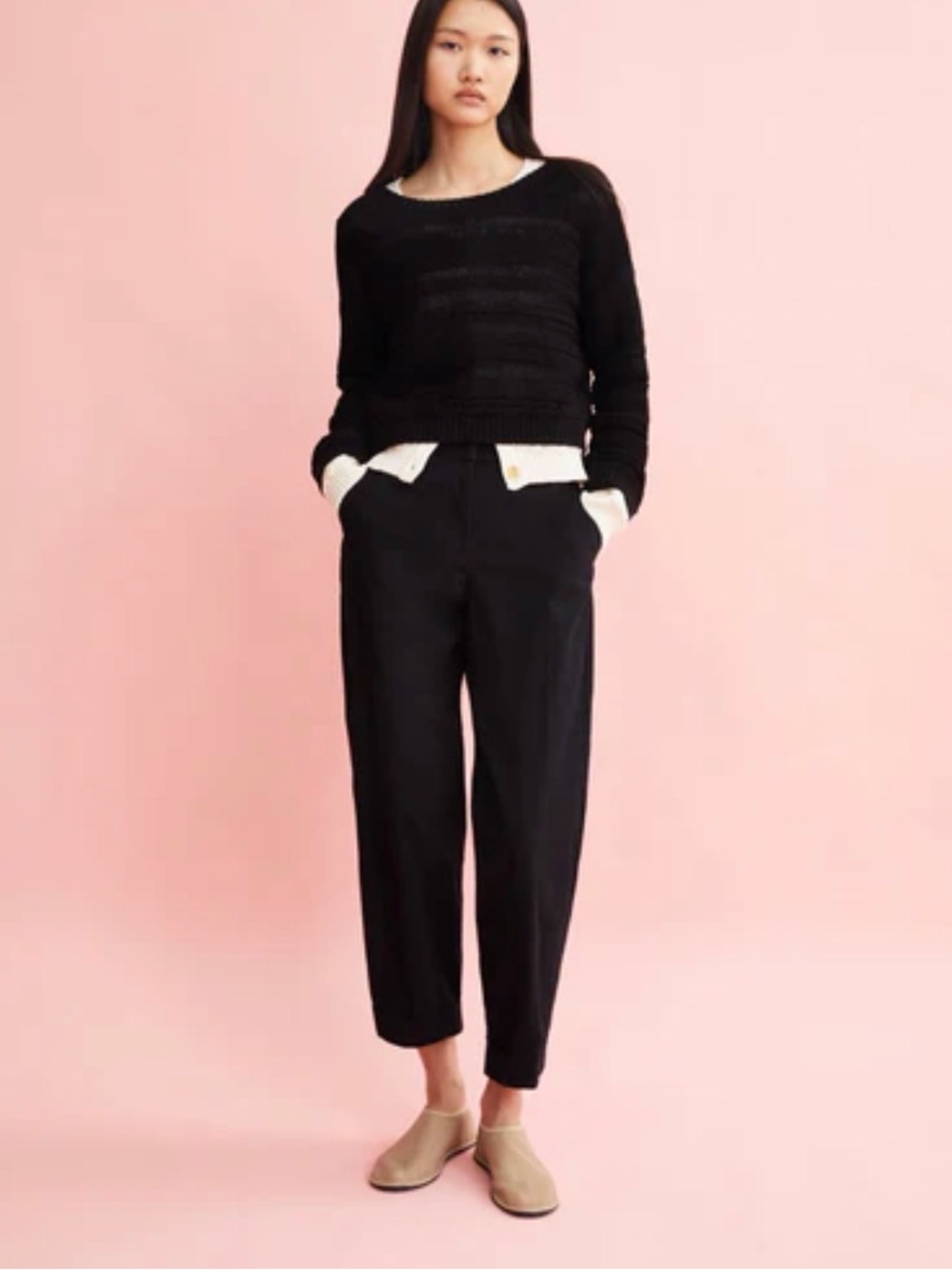 Ankle length chino pants